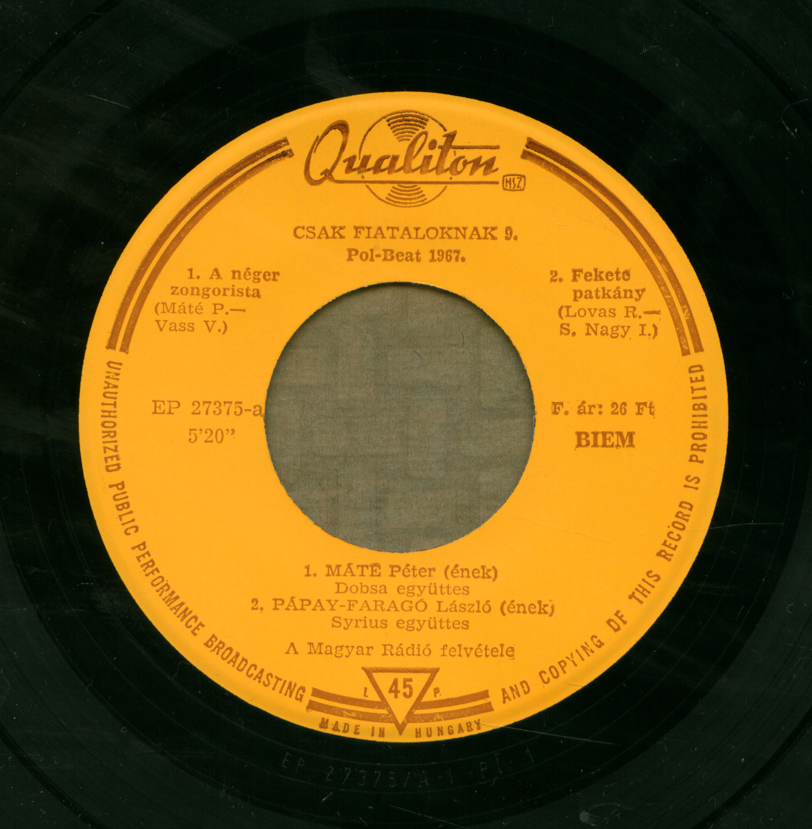 Csak fiataloknak 9. Pol-beat 1967